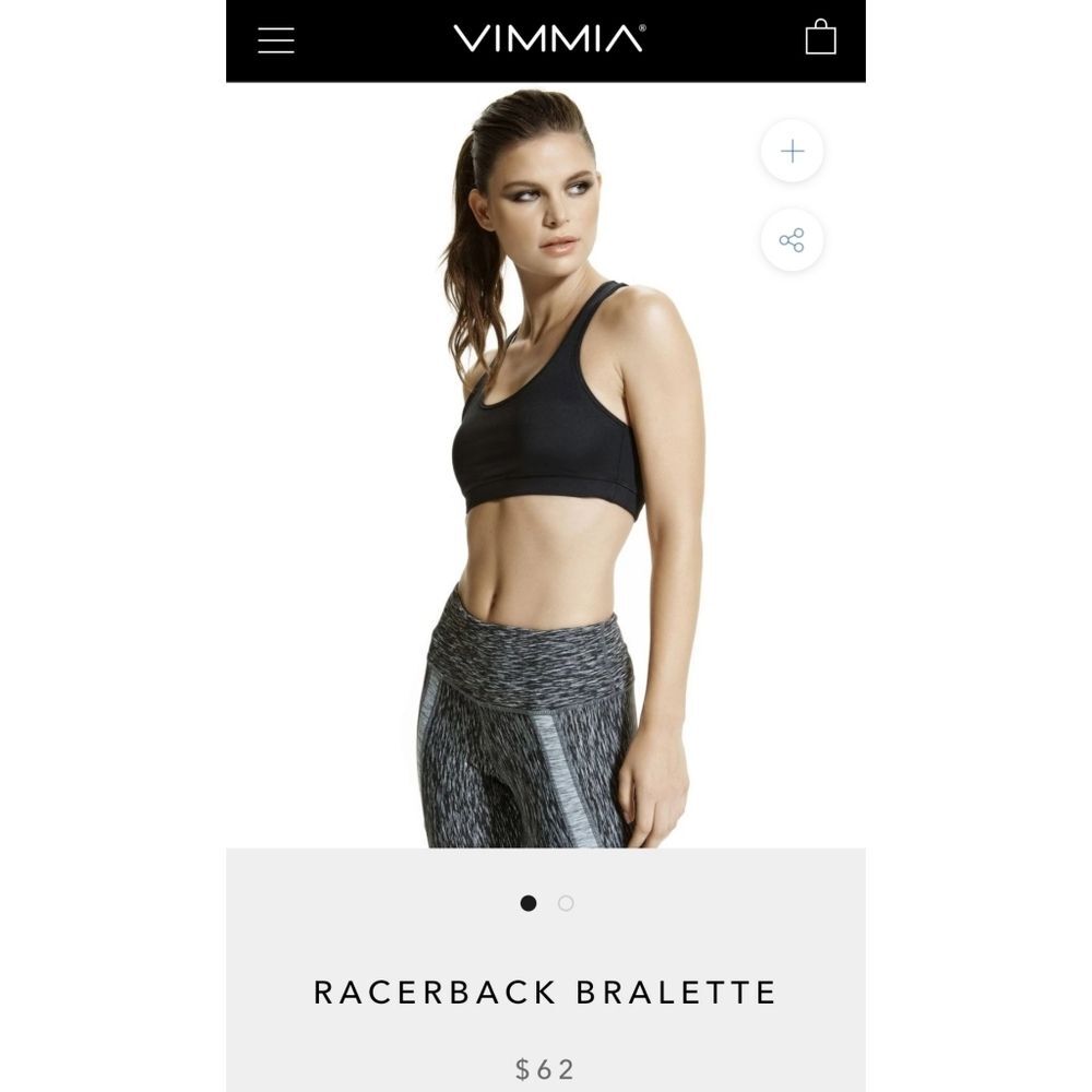 NWOT|VIMMIA Brown Racerback Sport Bralette, XS